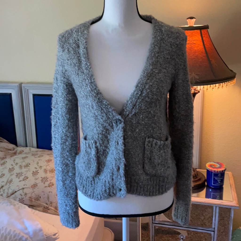 Grey Gap Button Down Sweater
